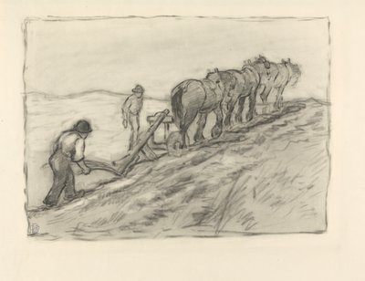 Ploughing the Hillside, c.1905 by Robert Polhill Bevan